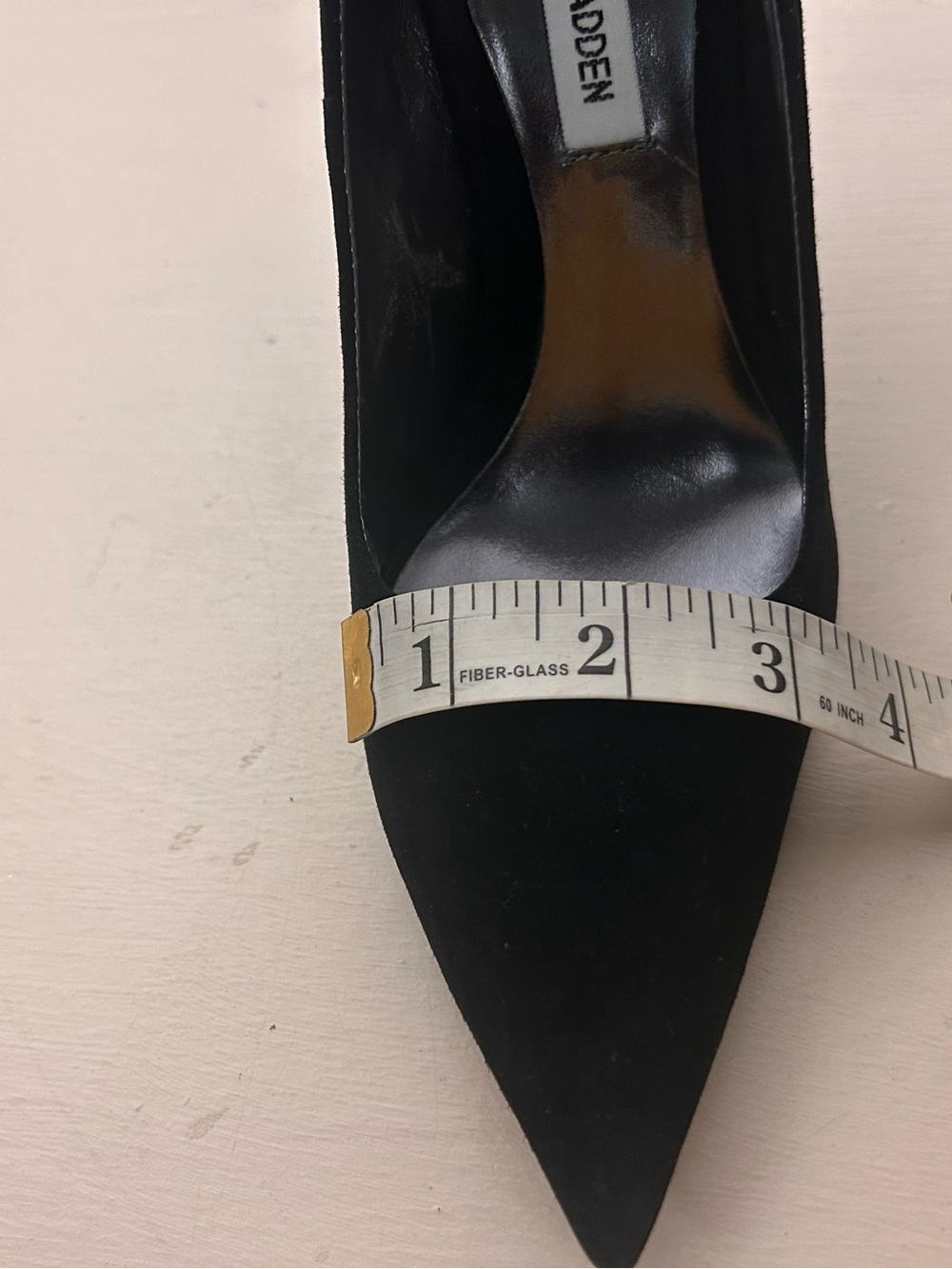 Heels Steve Madden Classic Black Suede Pointed-Toe Heels for Women - Picture 5 of 12